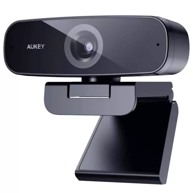 Webcam 1080p Full HD Webkamera USB Dual Mikrofon Windows Mac Android Plug Play