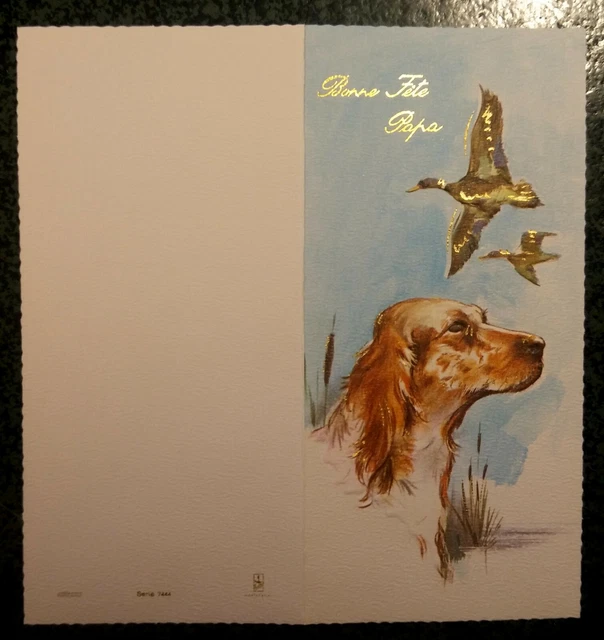 bonne-fete-papa-chasse-chien-canards-illustration-carte-card-eur-7-00
