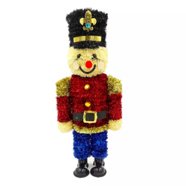 37cm Cascanueces 3D Auto de Pie Soldado Espumillón Fiesta Navidad Decoración GB