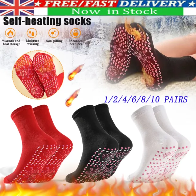 Therapy Health Magnetic Tourmaline Socks Self Heating Pain Foot Warmth Infrared