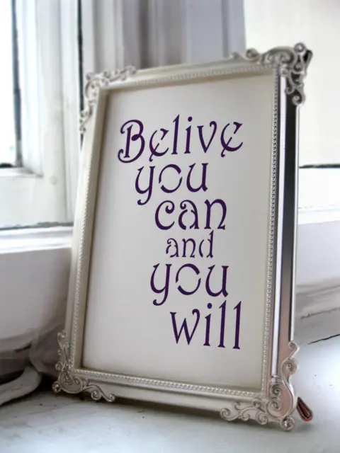 Motivational Stencil - Believe You Can Optimistic DIY Décor Paint Stencils