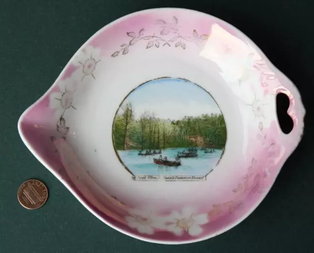 1910s Canada Arcona Rock Glen Summer Resort Wheelock / Jonroth style gravy bowl-