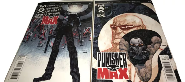 THE PUNISHER-MAX #9,10 (9.6-9.8) AARON/DILLON -Marvel Max Comics