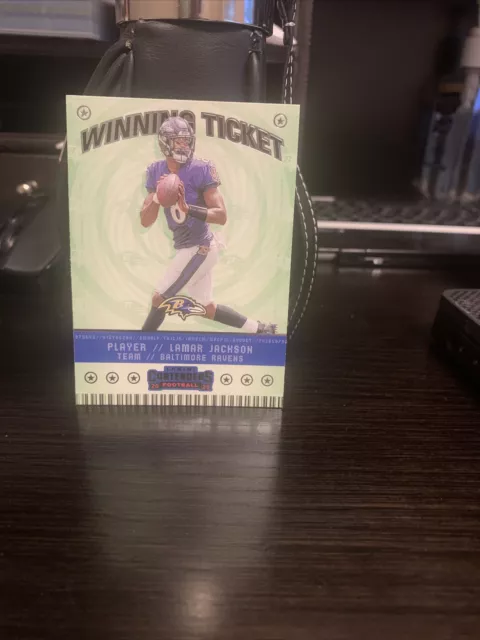 2020 Panini Contenders Lamar Jackson Winning Ticket #WT4 Baltimore Ravens