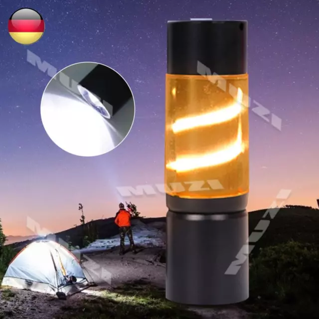 LED Pocket Flashlight 3 Light Modes for Outdoor Fishing Emergency (Orange) -DE