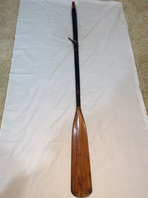 Vintage Beautiful 71 1/2” Boat Oar & Lock-Great For Cabin/Man Cave-V/Nice Patina