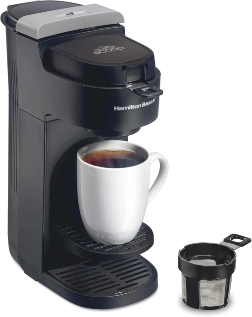 BELLA ONE SCOOP One Cup Coffee & Tea Maker Countertop Series Black Silver  $33.00 - PicClick