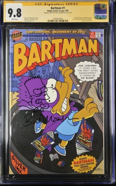 Bartman #1 Bongo Comics (1993) CGC SS 9.8 SIGNED & SKETCH Bill Morrison