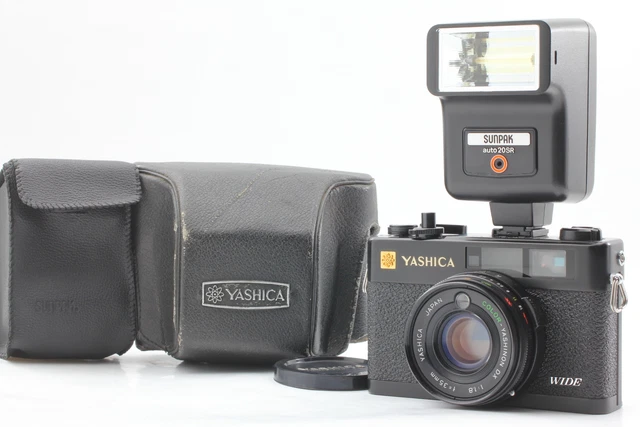 [Exc+5] Telémetro Yashica Electro 35 CCN 35 mm con Sunpak automático 20SR de JAPÓN