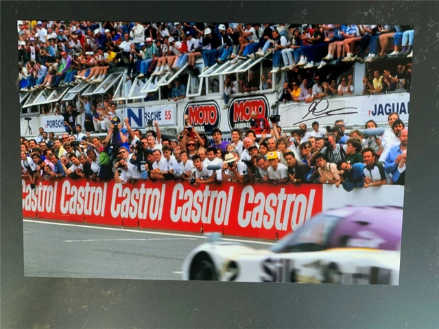 Sutton 16x12 photo signed Andy Wallace Le Mans 24hrs 1990 Silk Cut TWR Jaguar