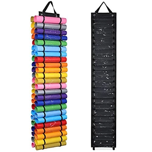 Organizador de almacenamiento de vinilo AROUY - soporte de rollos de vinilo montaje en pared/sobre la puerta cr...