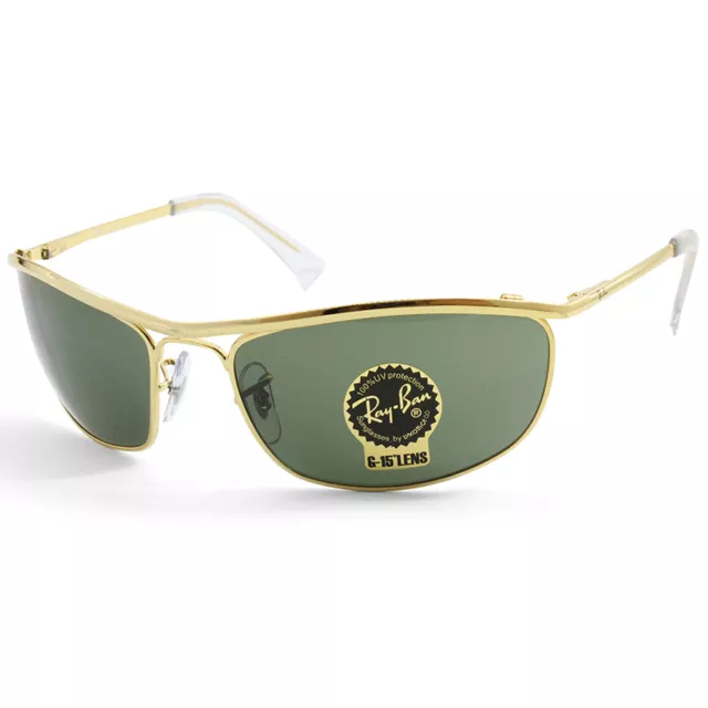Ray-Ban RB3119 001 Olympian Gold/Green G15 Men's Sport Sunglasses Sizes 59 & 62