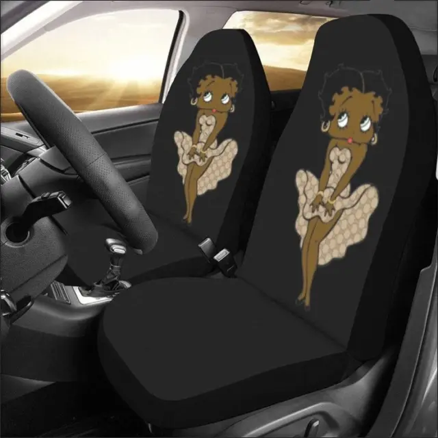Betty Boop Afro American Car Seat Cover Sexy Gifts Car Seat Covers (set of 2)