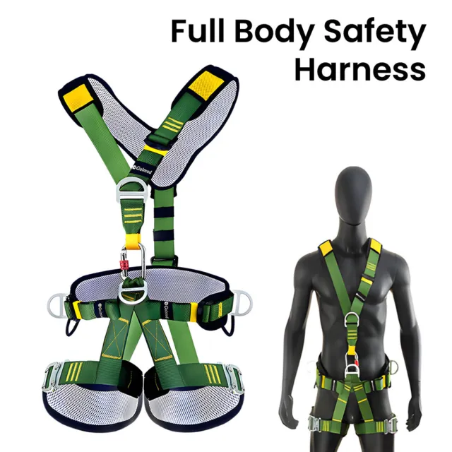 Safety Climbing Harness Fall Protection Equip Climbing Rappelling Gear Full Body