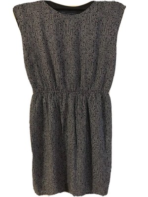 Zara Basic Black And White Polka Dot Dress