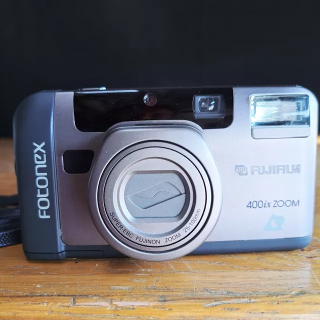 FUJIFILM FOTONEX 400x ZOOM FILMKAMERA SILBER SEHR GUT UNGEPRÜFT 2