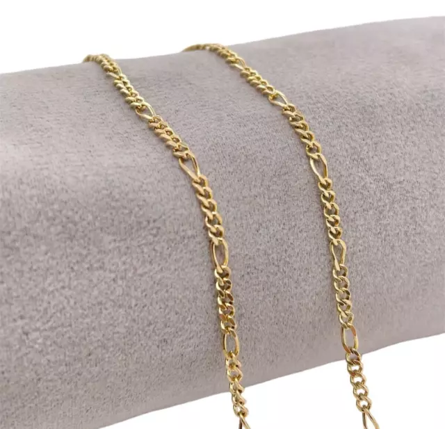 Solid 9ct Yellow Gold 5x1 Figaro Link Chain 46cm 4.7g Preloved