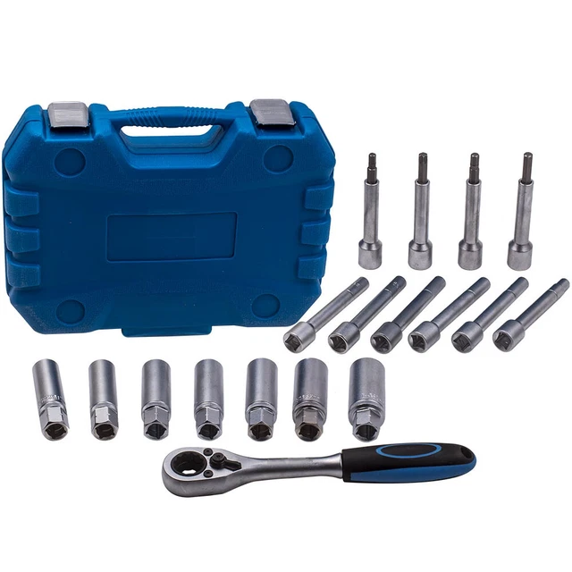 Ammortizzatore universale cuscinetto a cupola set di strumenti chiave a spina 18 pz 12