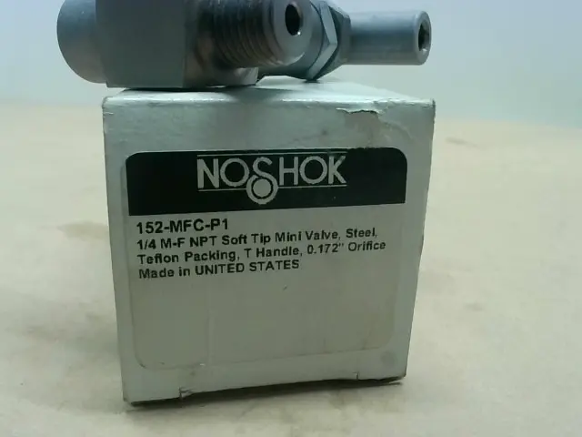Noshok 152-MFC-P1 Soft Tip Mini Valve Steel Teflon - New In Box