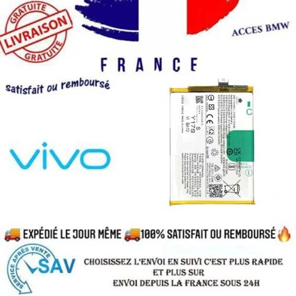 Batterie De Remplacement PREMIUM Pour Vivo Y01 / Y16 - Neuf Sous Blister - Pièce Détachée Neuve