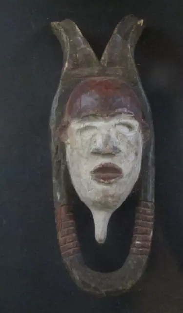 Art Africain tribal Masque peint  painted african sculpted wooden mask tribal