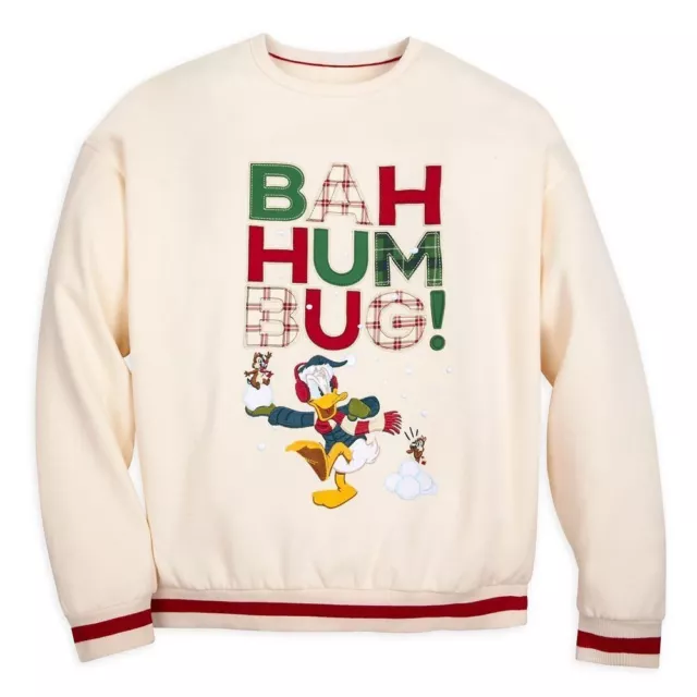 XL Disney Donald Duck, Chip 'n Dale Holiday Pullover Sweatshirt for Adults
