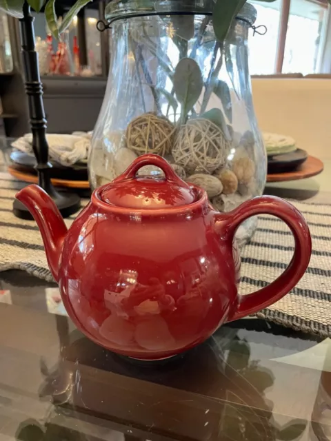 Vintage Lipton Tea Pot Cranberry