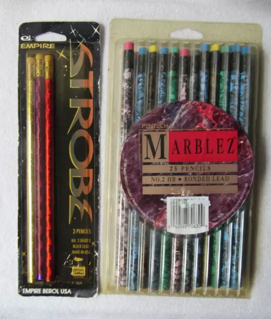 Vintage 90s Y2K Pentech Pencils Colorful Foil Glitter Lot (25)
