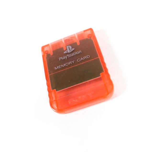 Carte Mémoire Officielle Sony Pour PlayStation 1 (PS1) - SCPH-1020, Transparente Rouge