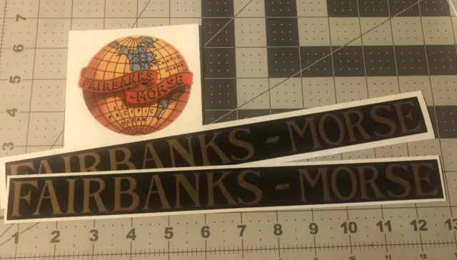 Fairbanks Morse Globe Scale Vintage Decal 12” x 1” for F-M scale set 3