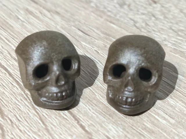 Lot De 2 Têtes De Crâne Playmobil Pirates - Pièces Détachées Pour Halloween Ou Customisation