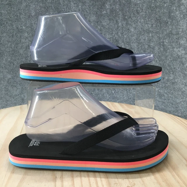 Wild Fable Sandals Womens 8 Sierra Beach Flip Flops Thong Black Casual Slip On