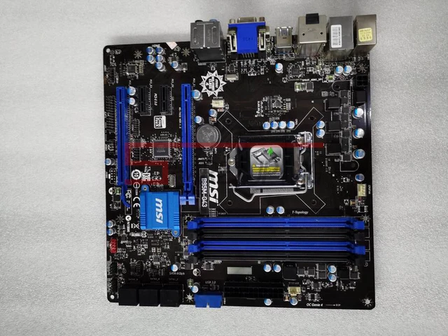 ONE USED MSI b85m-g43 1150 pin DDR3 Solid State Display Four