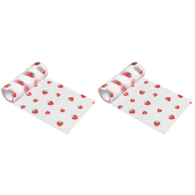 2 Rolls Kleine Erdbeermaschenrollen Band Für Kinderkleidung Haarschmuck Tüllband