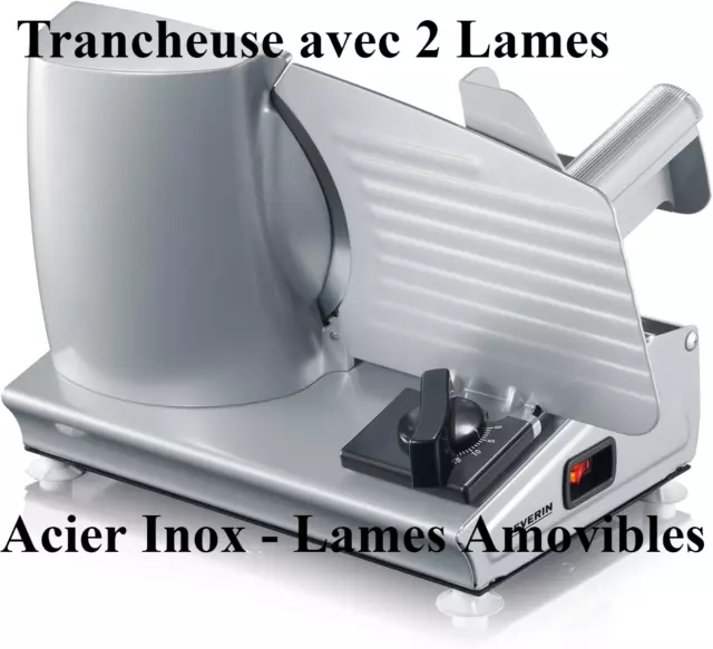 Trancheuse Jambon Saucisson Pain Fromage 180 W  Lame Inox as 3915 Severin Gris