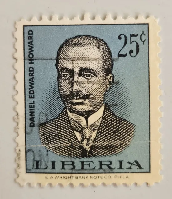 Liberia VINTAGE 1966, Early Issue, President Danuel Howard, Used, Scott #440