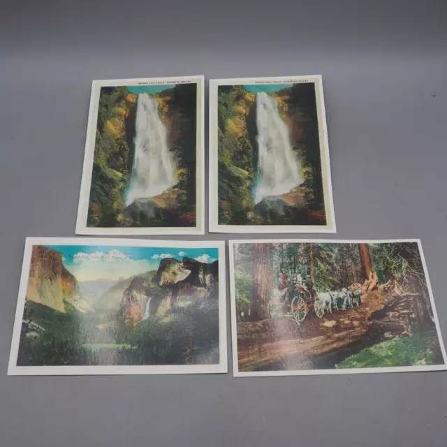 Lot of 4 Postcards Yosemite National Park California