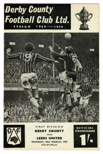 Derby County v Leeds United - 1969-70  Division One - Football Programme