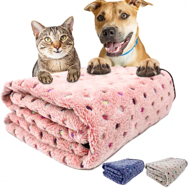 Puppy Soft Plush Pet Dog Blanket Throw Sherpa Fleece Warm Sleeping Cover Mat