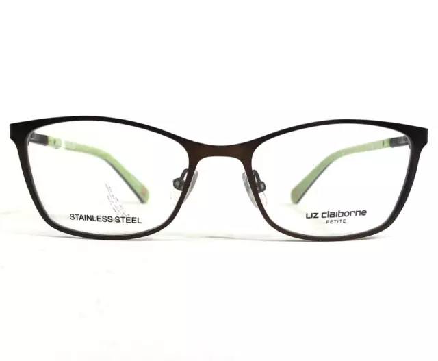 Liz Claiborne Petite Eyeglasses Frames L446 09Q Brown Green Full Rim 49-17-135