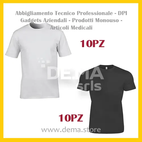 T-shirt Maglia Magliette Tshirt da Uomo Donna Lavoro in Cotone a Manica Corta