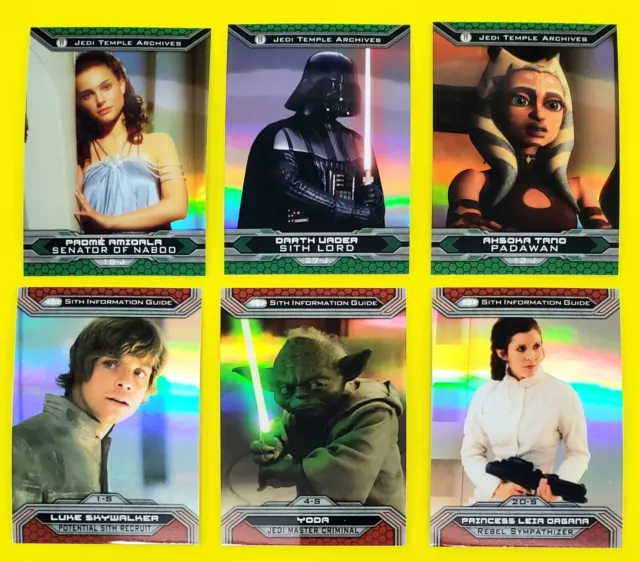 2015 Topps Star Wars Chrome Perspectives Jedi vs Sith Refractor Cards You Pick