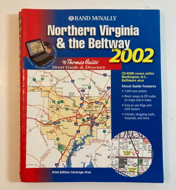 Rand McNally Street Guide 2002 Northern Virginia & the Beltway With CD-ROM