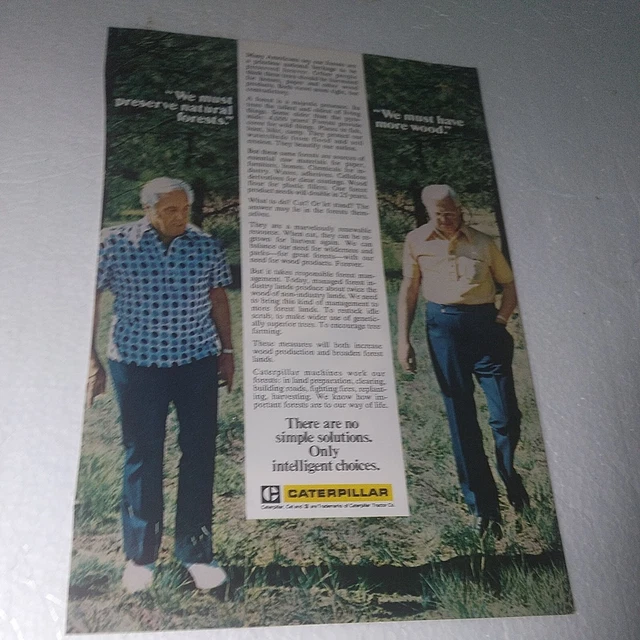 Catepillar Print Advertisement 1970s OR PICK ANY 3 ADS FOR $24! 6.5x10" CAT