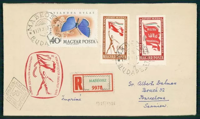 UNGARN FDC 1959 KONGRESS ARBEITERPARTEI if60