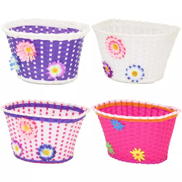 Pedalpro Girls Bicycle Basket Flower/Shopping Childs/Childrens/Kids Bike/Cycle