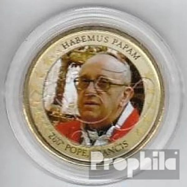 Vatikanstaat Stgl./unzirkuliert Emaill. Münze mit Papst Franziskus 2012 50 Cent