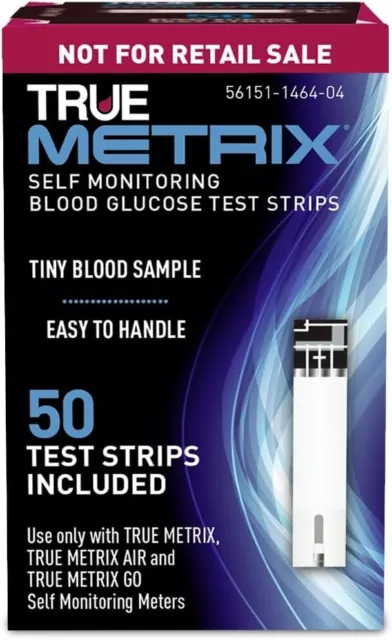 True Metrix Blood Glucose Test Strips 50 CT (1 BOX) EXP 07/2025. FREE SHIP