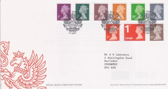 Gb Stamps Rare Machin Definitive Recent High Value First Day Cover Ref 60