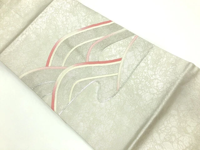 6672462: Japanese Kimono / Vintage Nagoya Obi / Embroidery / Distant Mountains